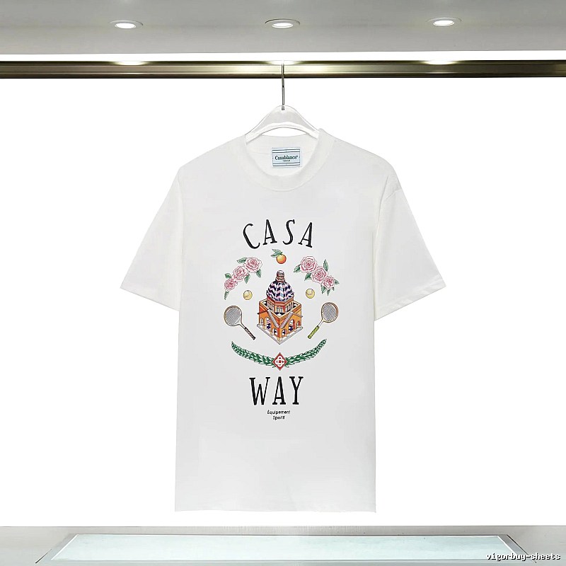 Casablanca printed casual white T-shirt