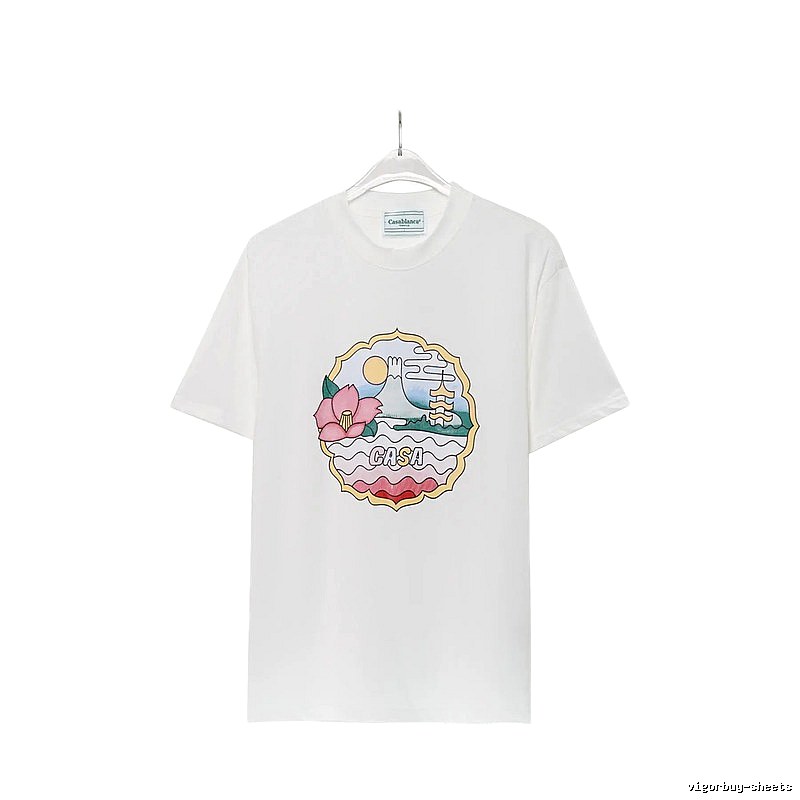 Casablanca - printed Japanese - style white T - shirt