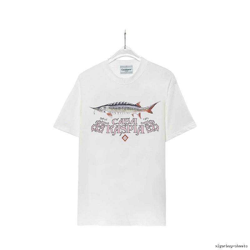 Casablanca - printed retro - style white T - shirt