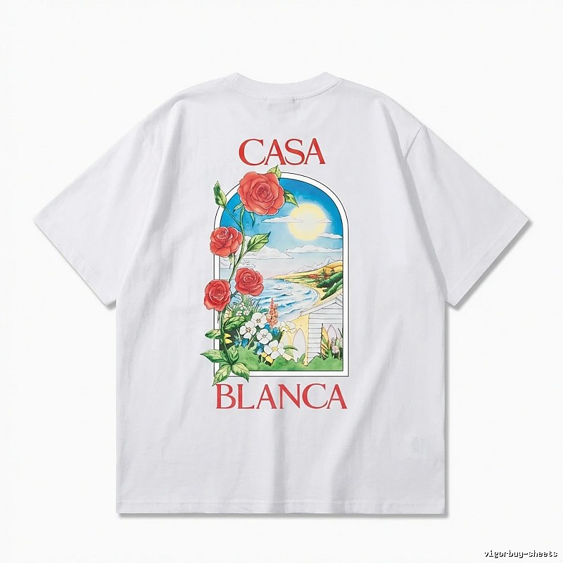 Casablanca retro printed white T-shirt