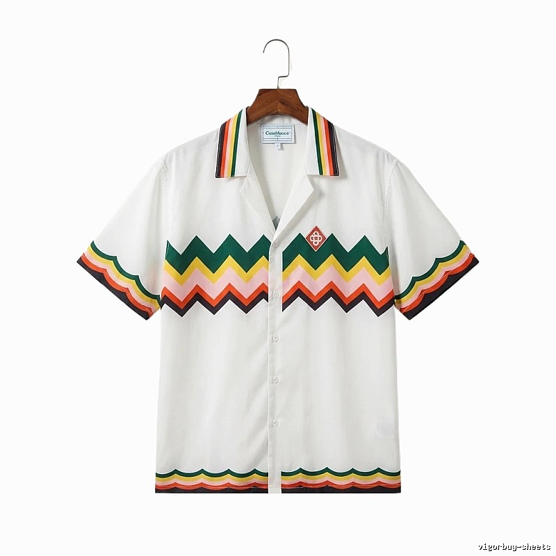 Casablanca retro-style colorful striped shirt