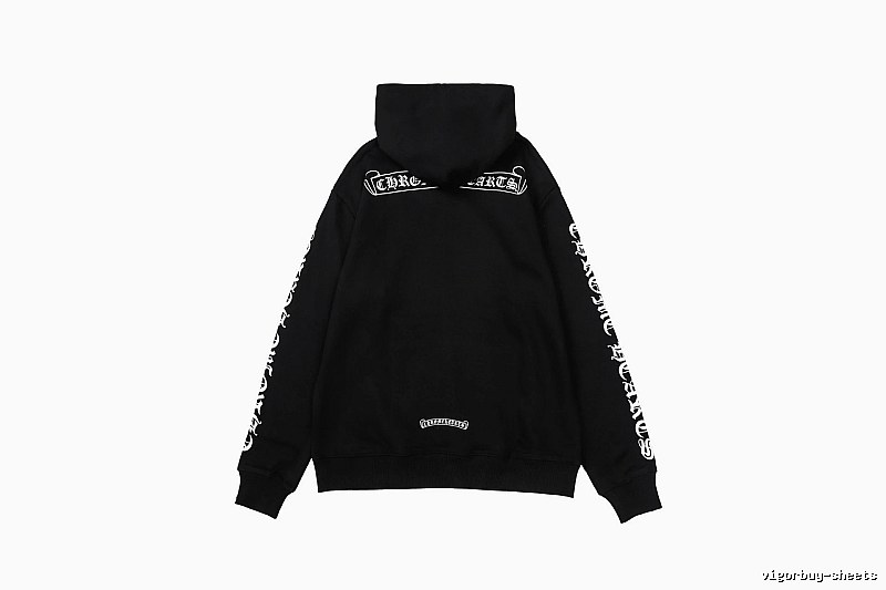 Chrome Hearts 2088-96 Black Cross Graphic Hoodie Airport Outfit