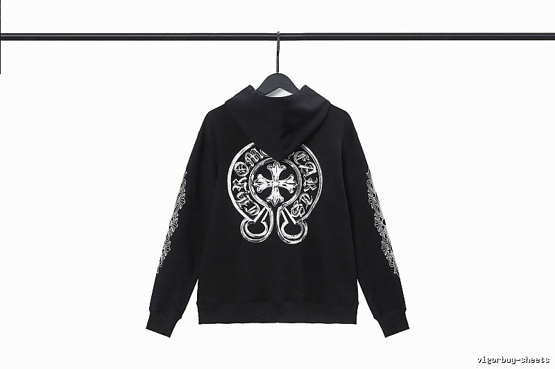 Chrome Hearts 2089-53 Black Cross Graphic Hoodie Minimal Look