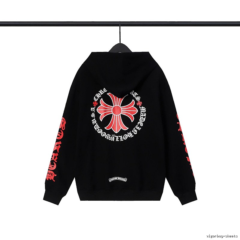 Chrome Hearts 2089-62 Black Cross Graphic Hoodie Soft Neutral