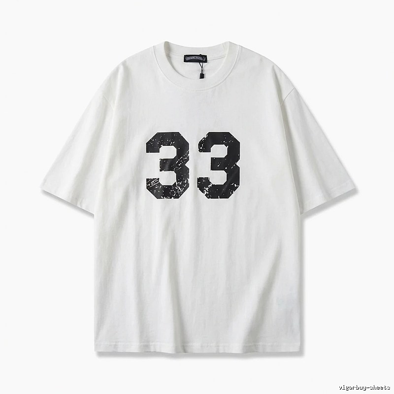 Chrome Hearts American-style digital wind white T-shirt