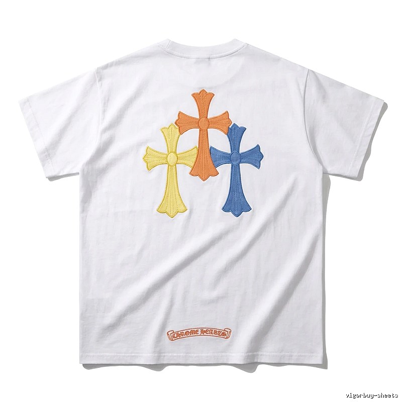 Chrome Hearts Colorful Cross White T-shirt