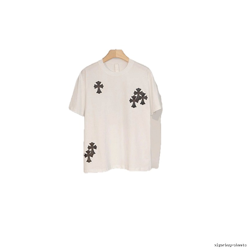 Chrome Hearts Cross Patch Street Style White T-Shirt