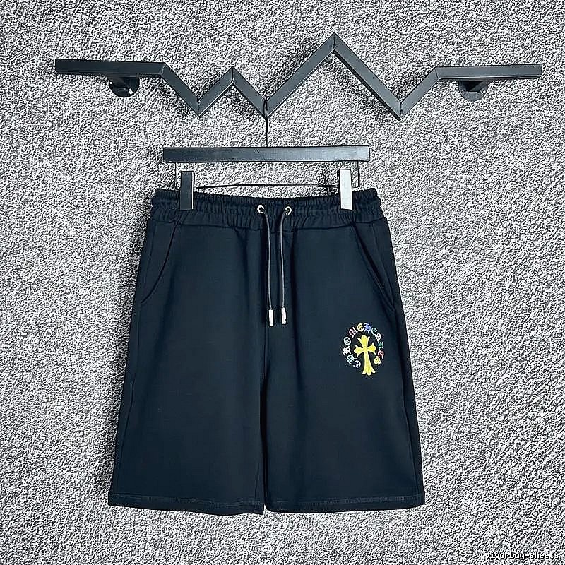 Chrome Hearts Cross Trendy Brand Black Shorts