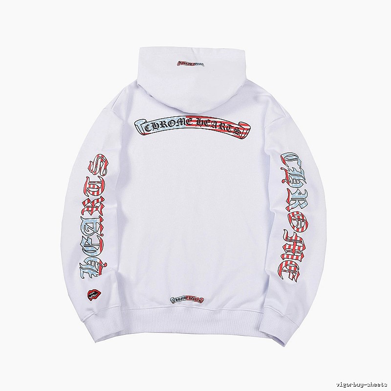 Chrome Hearts Premium Style Cross graphic hoodie Black Blue Cross for Resort Outfits