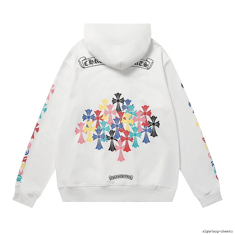 Chrome Hearts Relaxed Cross graphic hoodie Black Blue Cross with Versatile Design