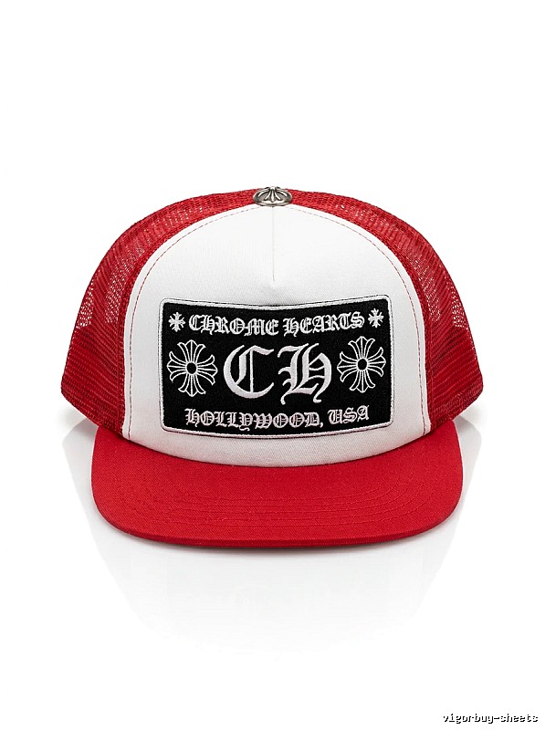 Chrome Hearts Retro Red and White Hat