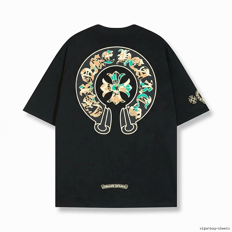 Chrome Hearts Retro Style Black T-shirt