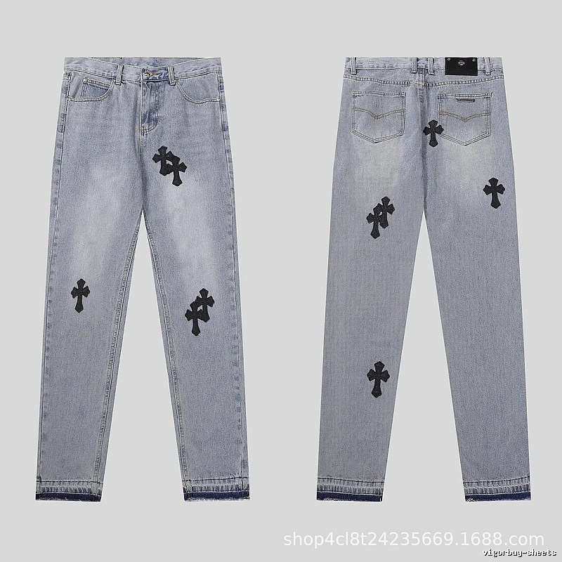 Chrome Hearts Sport Graphic jeans Light Denim Jeans for Warm Weather