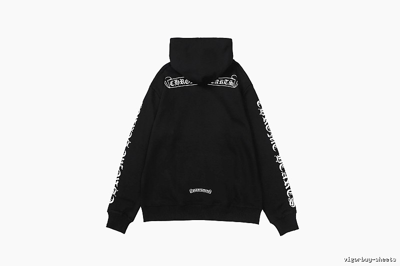 Chrome Hearts Statement Cross graphic hoodie Black Blue Cross for Outdoor Plans