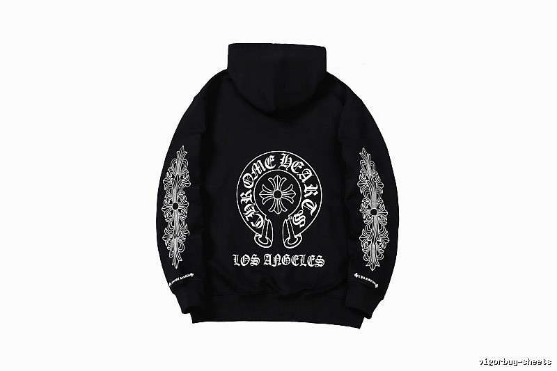 Chrome Hearts Travel Cross graphic hoodie Black Blue Cross with Modern Look
