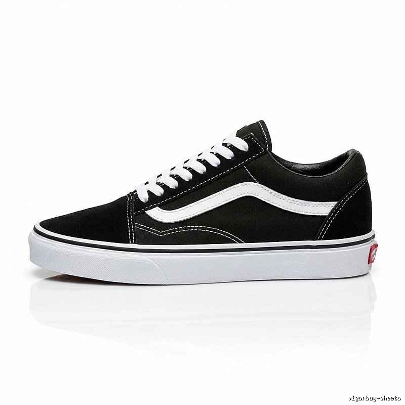 Classic black and white trendy shoes of Vans