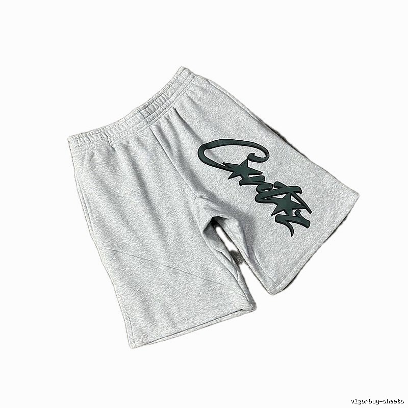 Corteiz letter-style grey shorts