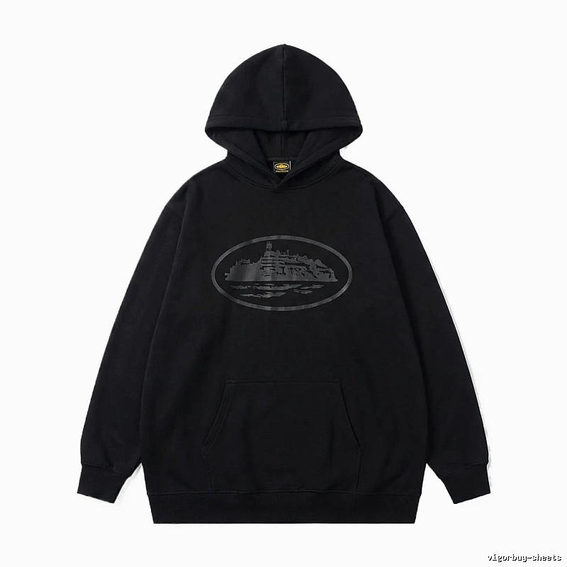 Corteiz printed dark hoodie