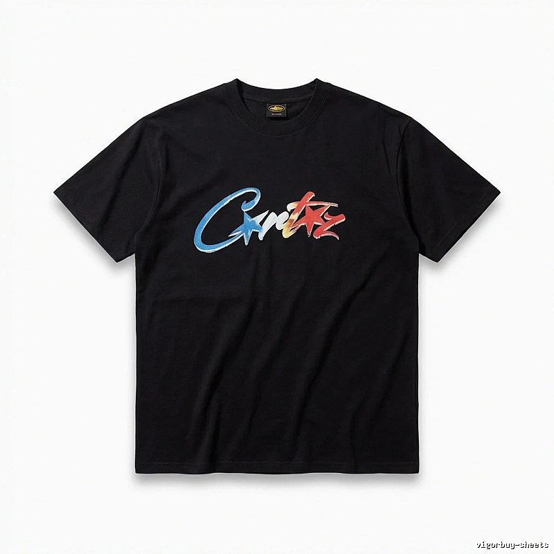 Corteiz Printed Trendy Black T-shirt