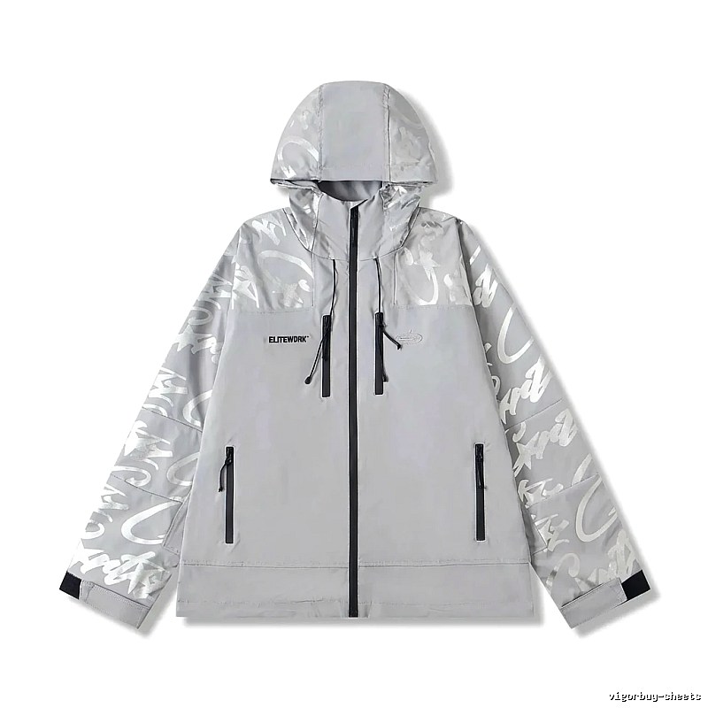 Corteiz Printed Trendy Cool Grey Jacket