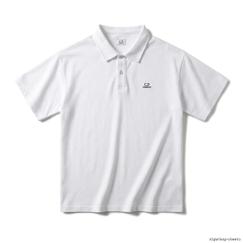C.P simple style white Polo shirt