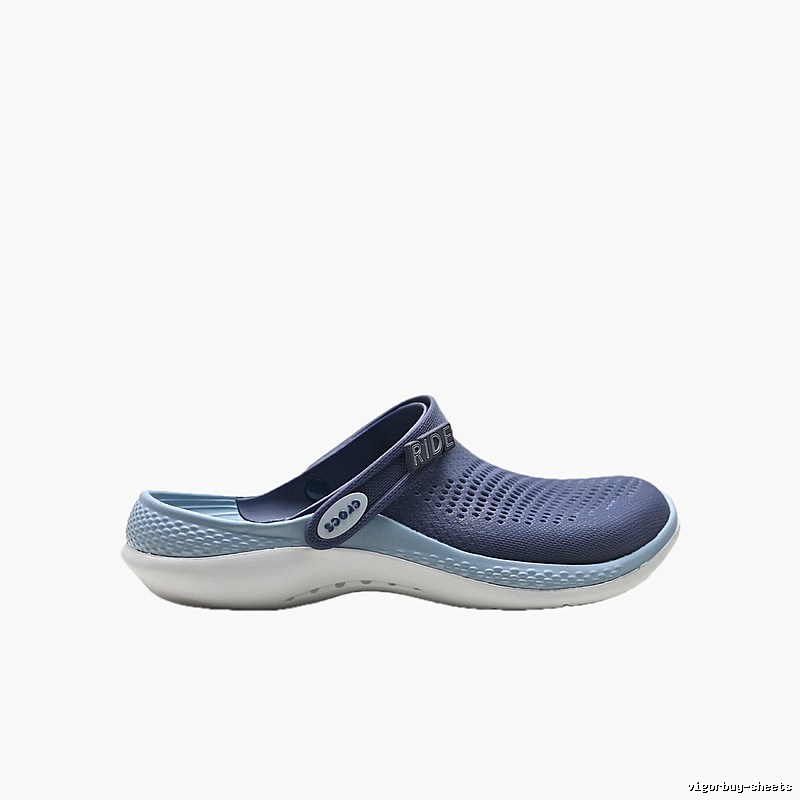 Crocs RIDE Series Simple Style Blue and White Slippers