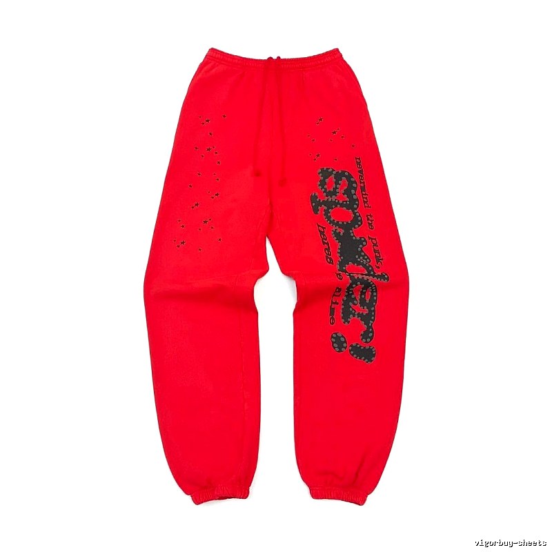 Daily Logo Sweatpants by Sp5der - Red