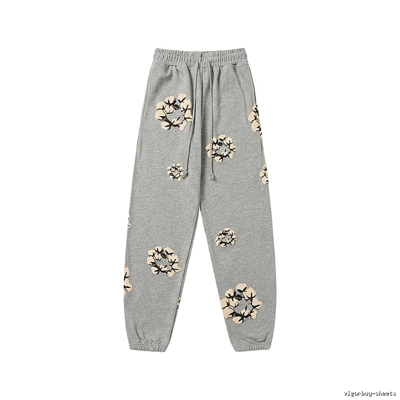 DENIM TEARS Floral Casual Grey Sweatpants