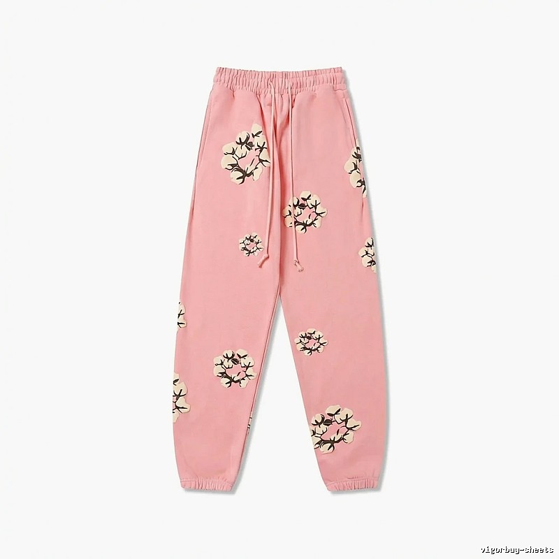 DENIM TEARS Floral Pink Sweatpants