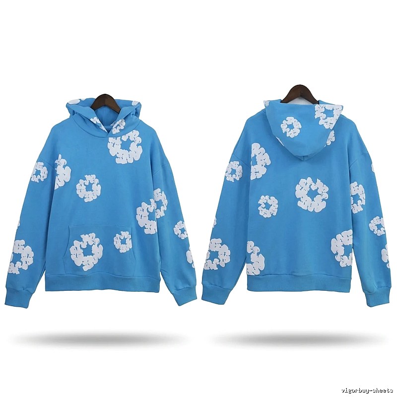 DENIM TEARS Printed Casual Style Blue Sweatshirt