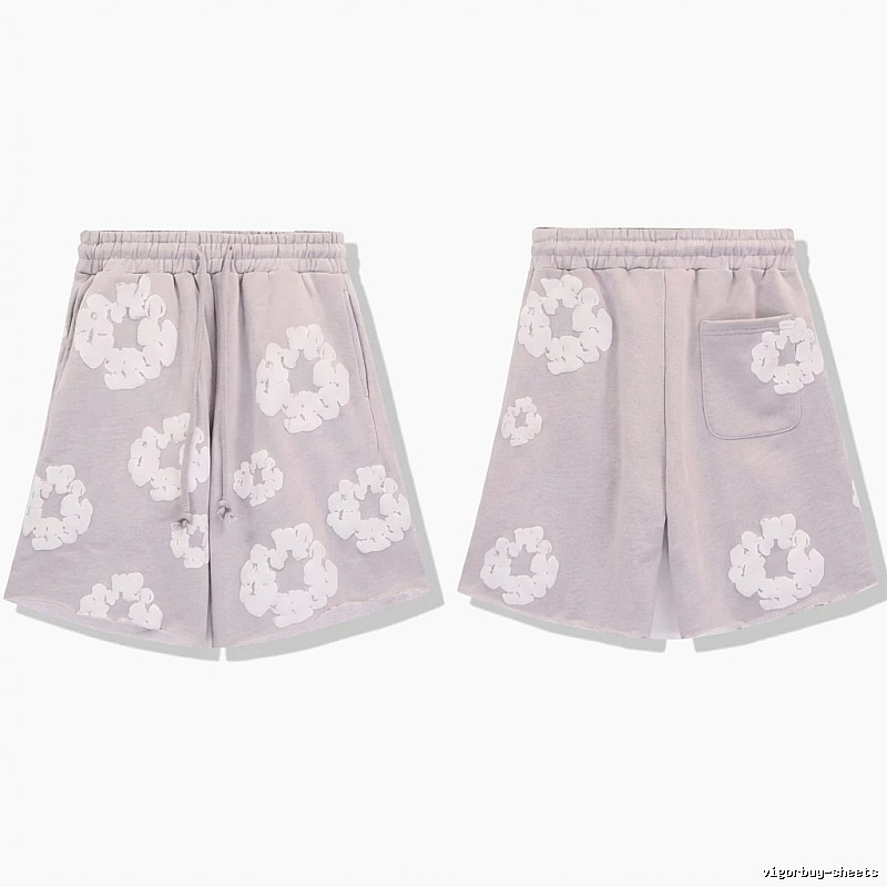 DENIM TEARS Printed Retro Style Shorts