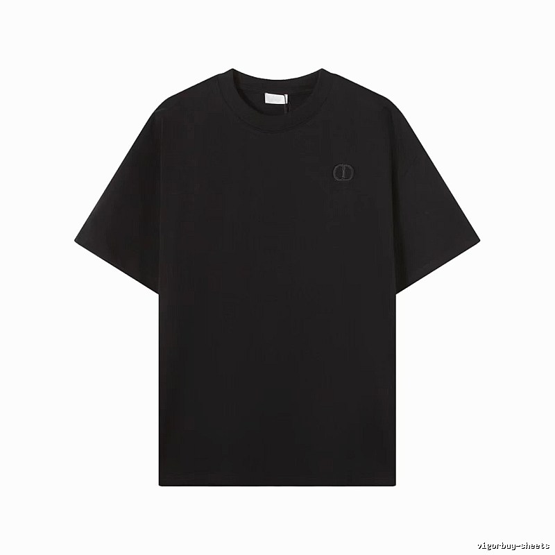 Dior Classic Collection Minimalist Style Black T-Shirt