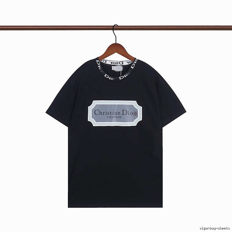 Dior Couture Minimalist Style Black Short-Sleeve T-Shirt