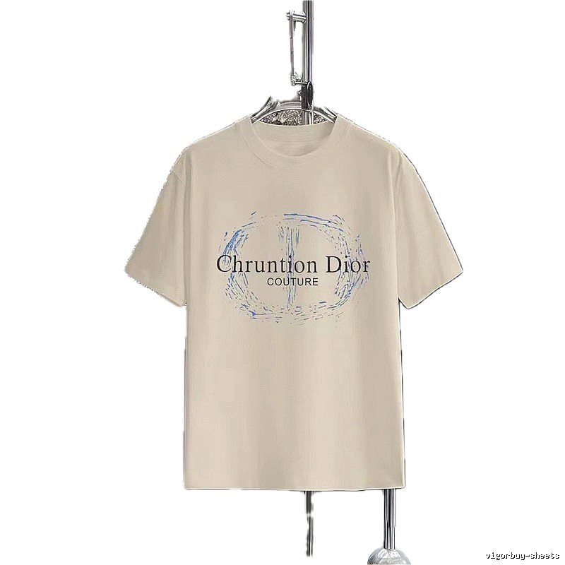 Dior Couture Printed Casual Style Beige T-Shirt