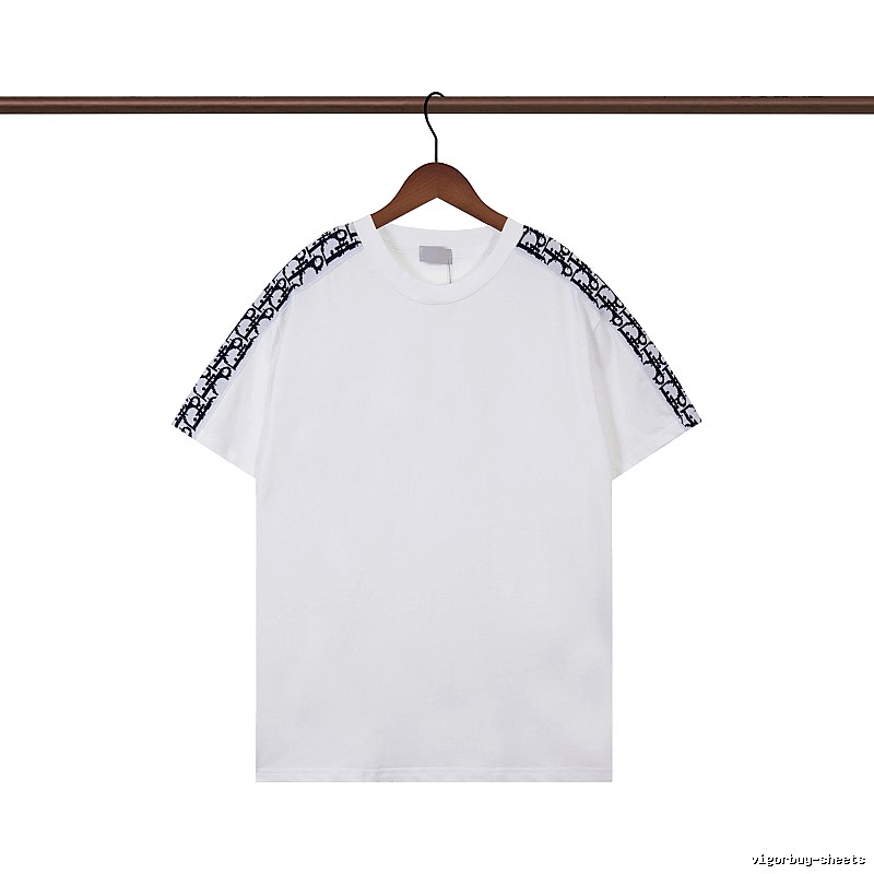 Dior Monogram Logo Tape Casual White T-Shirt
