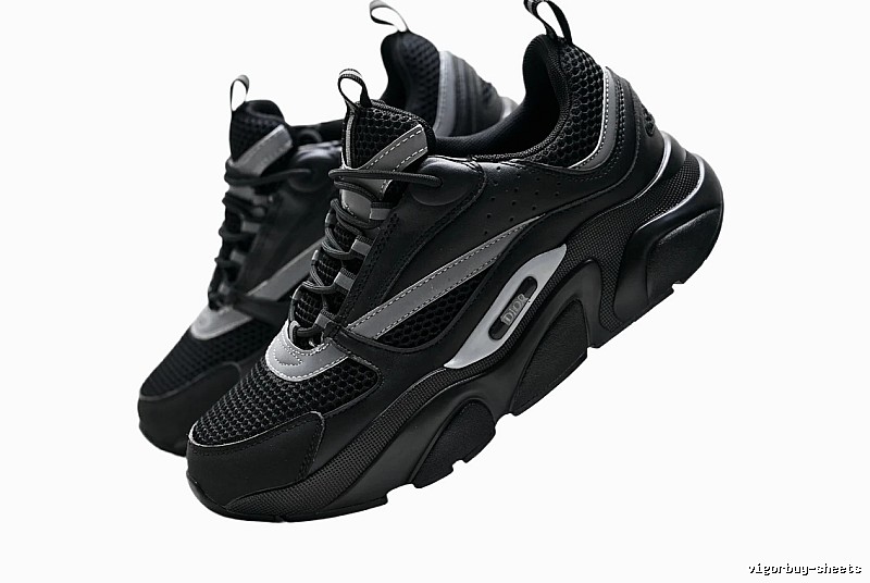 Dior retro-style black sports shoes