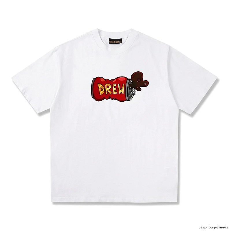 DREW Cartoon Graffiti White T-shirt