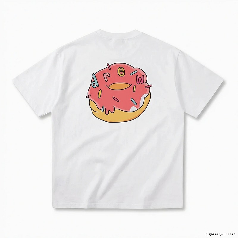 DREW Donut Cartoon White T-shirt