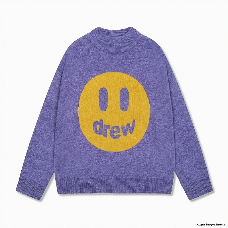 DREW Smiley Purple Sweater