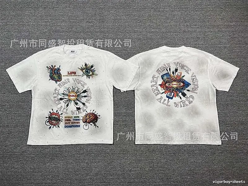 DUAA Organ Print Street Style White T-shirt