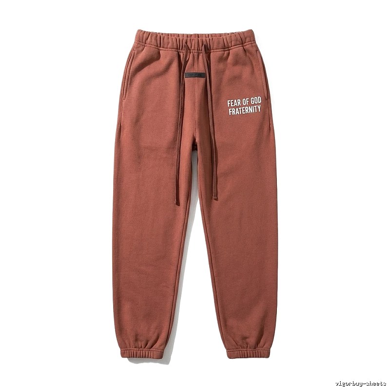 ESSENTIALS Casual Style Brown-Red Sweatpants