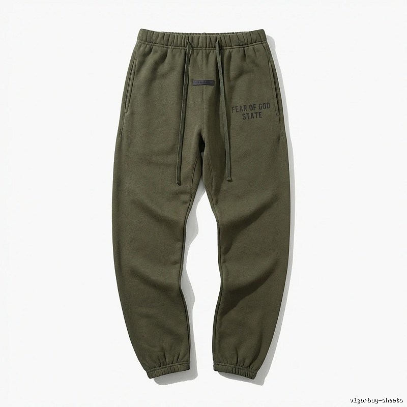 ESSENTIALS casual style olive green sweatpants