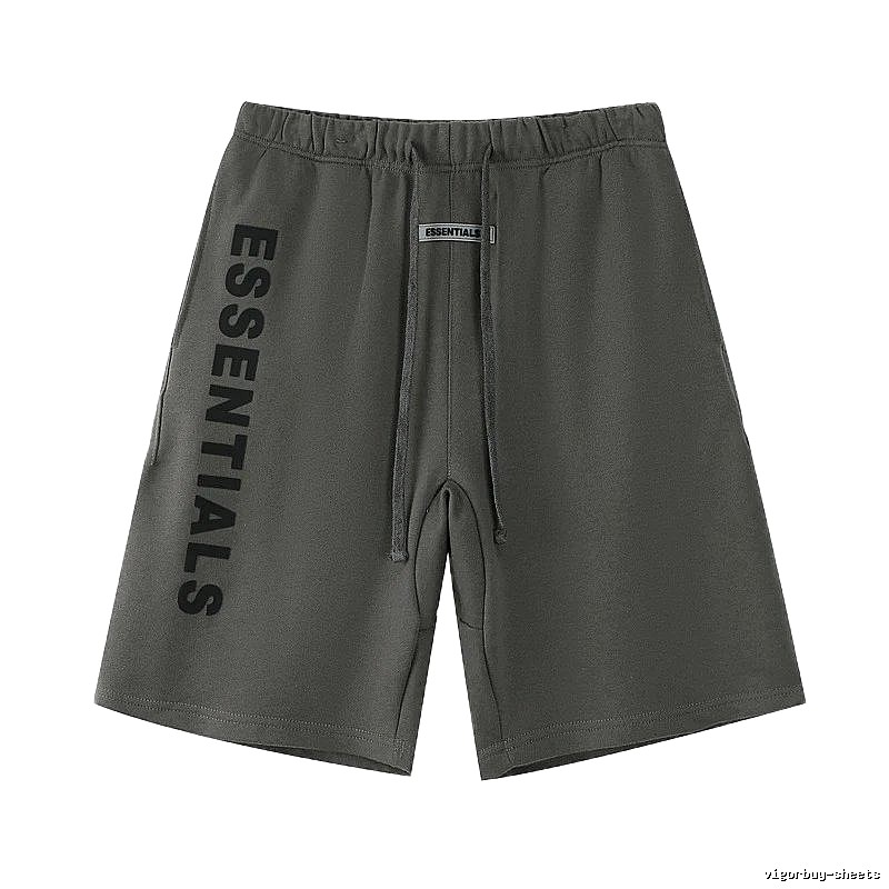 ESSENTIALS Letter Style Dark Grey Shorts