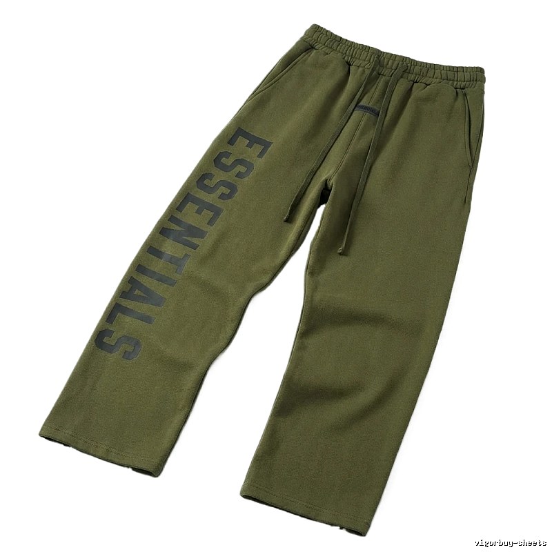 ESSENTIALS Minimalist Style Army Green Pants