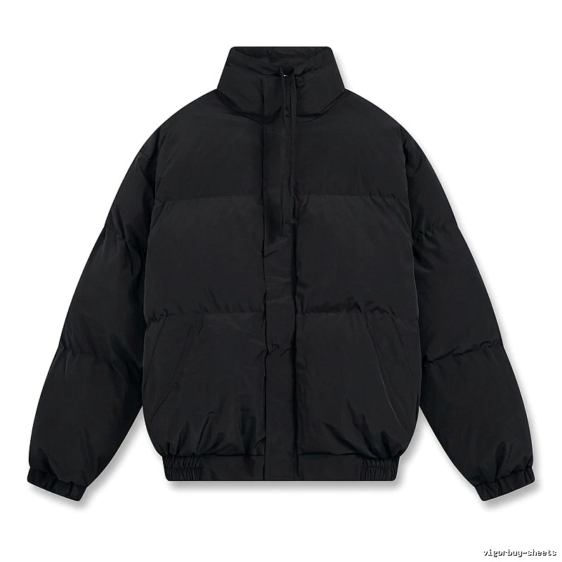 ESSENTIALS minimalist style black cotton-padded jacket