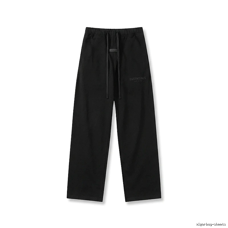 ESSENTIALS minimalist style black long trousers