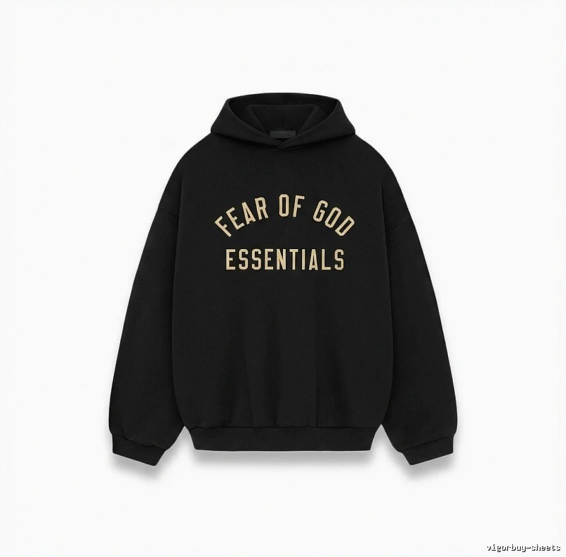 ESSENTIALS minimalist style black sweatshirt
