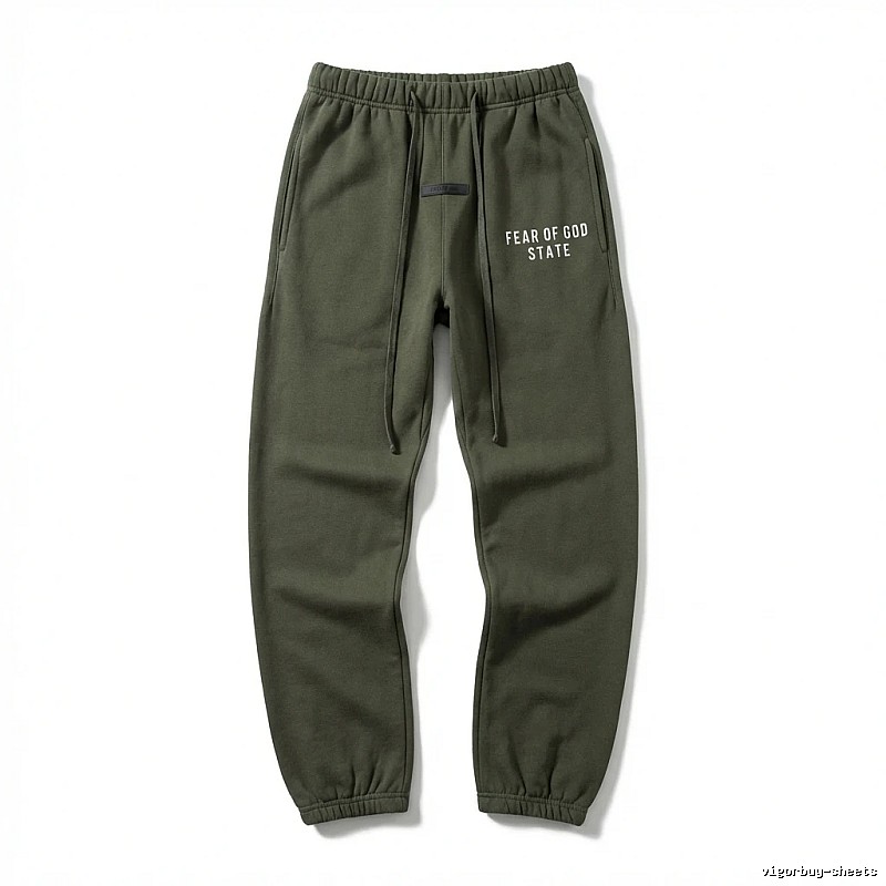 ESSENTIALS Minimalist Style Military Green Sweatpants