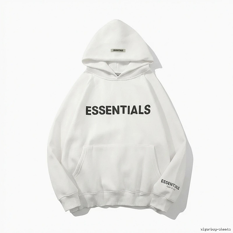 ESSENTIALS minimalist style white sweatshirt