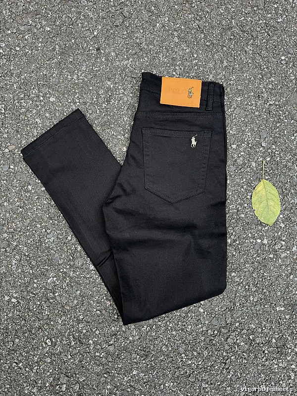 Evisu Black Slim Logo Pants Modern Edit
